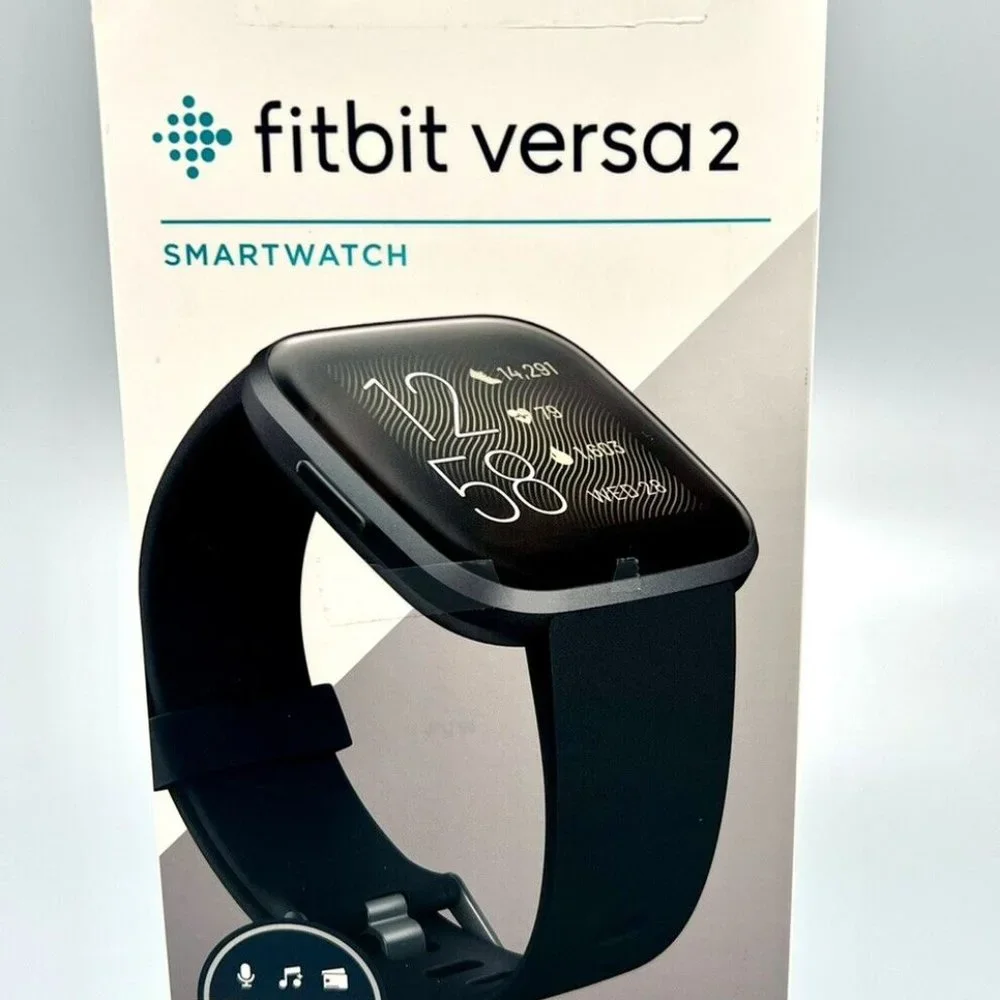 Fitbit Versa 2 Health & Fitness Smartwatch (FB507BKBK)